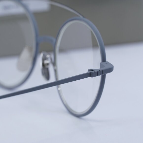 Thom Browne TB108 BGRYSLV50 Round Eyeglasses 50mm – Grey/Silver - Picture 9 of 10